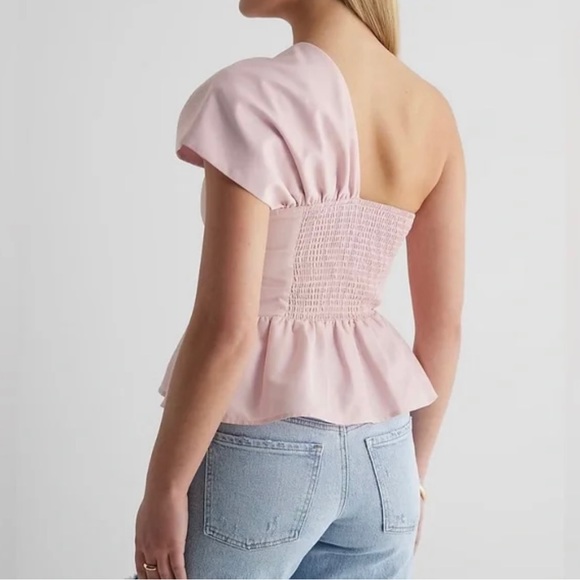 Express Bow Peplum Blouse Top NWT XL - Picture 3 of 5